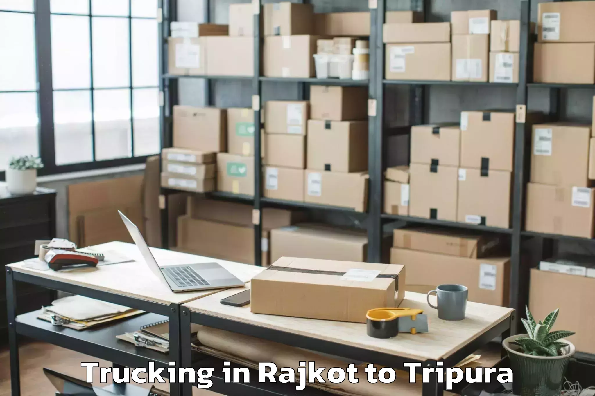 Top Rajkot to Agartala Airport Ixa Trucking Available